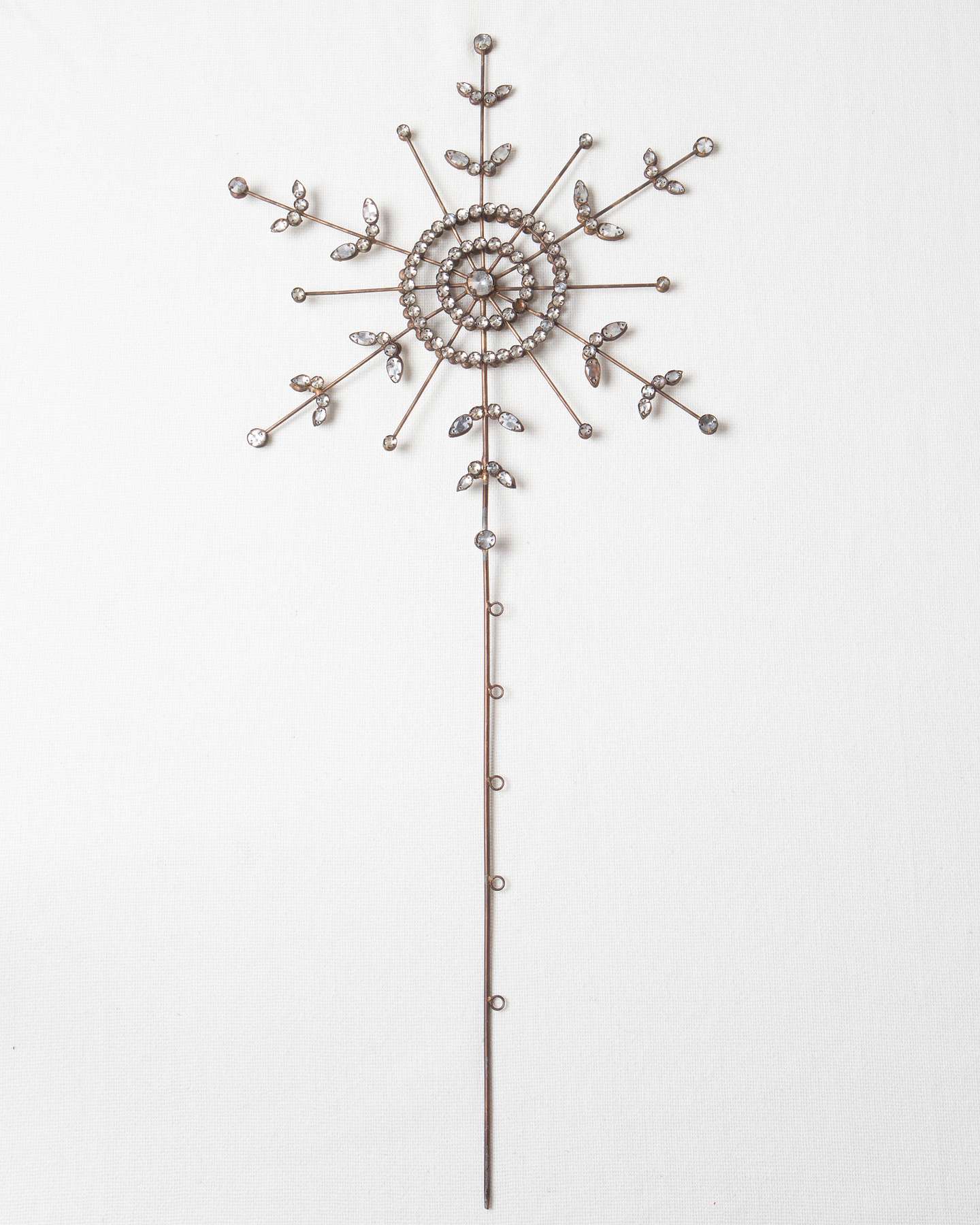 Balsam Hill Antiqued Snowflake Artificial Christmas Tree Topper Full View