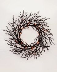 Halloween glitter twig wreath