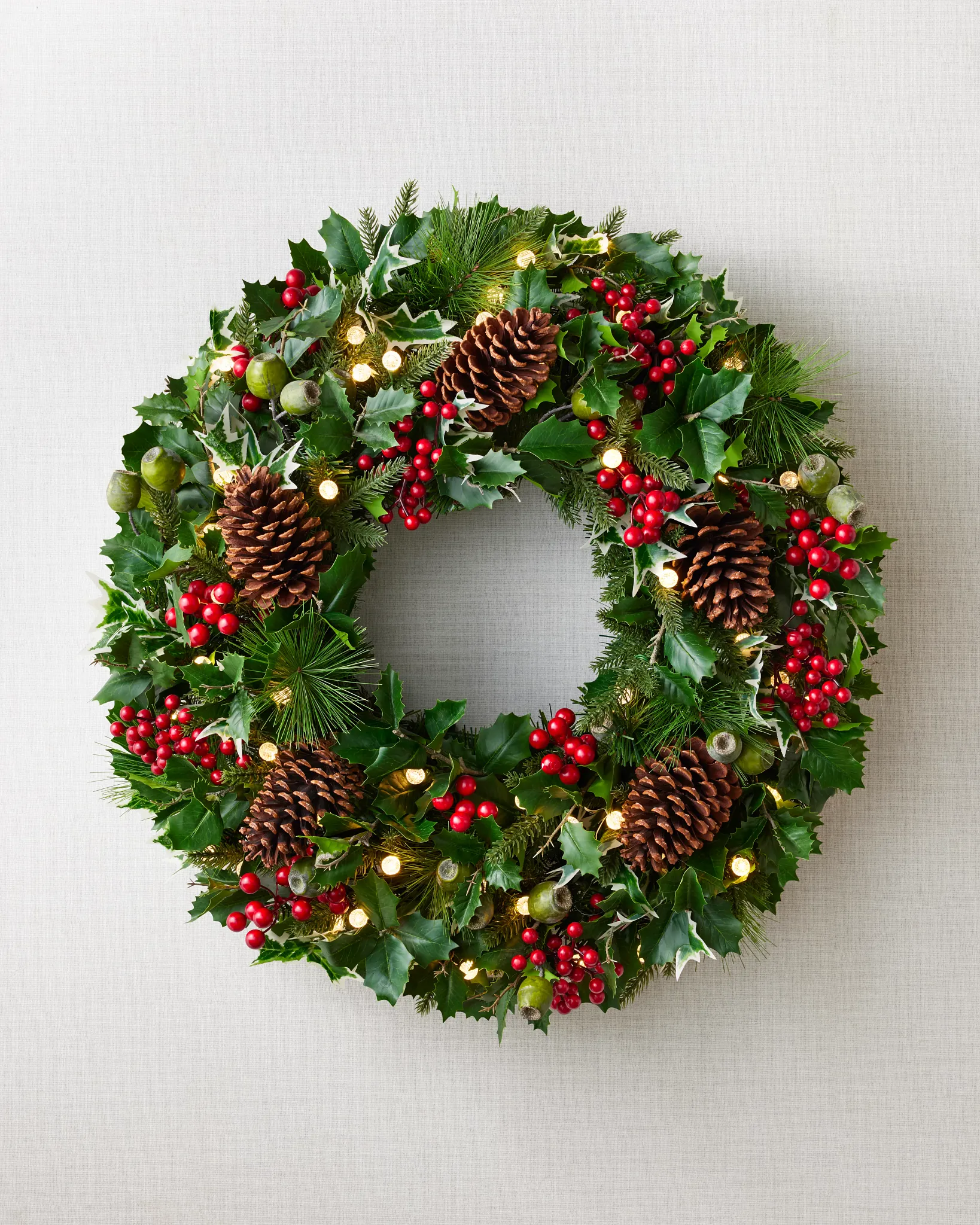 Holly Berry Artificial Christmas Wreath | Balsam Hill