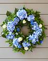 Outdoor Blue Hydrangea Wreath by Balsam Hill SSC 10