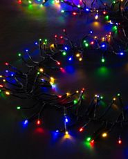 Multicolored cluster micro led light string