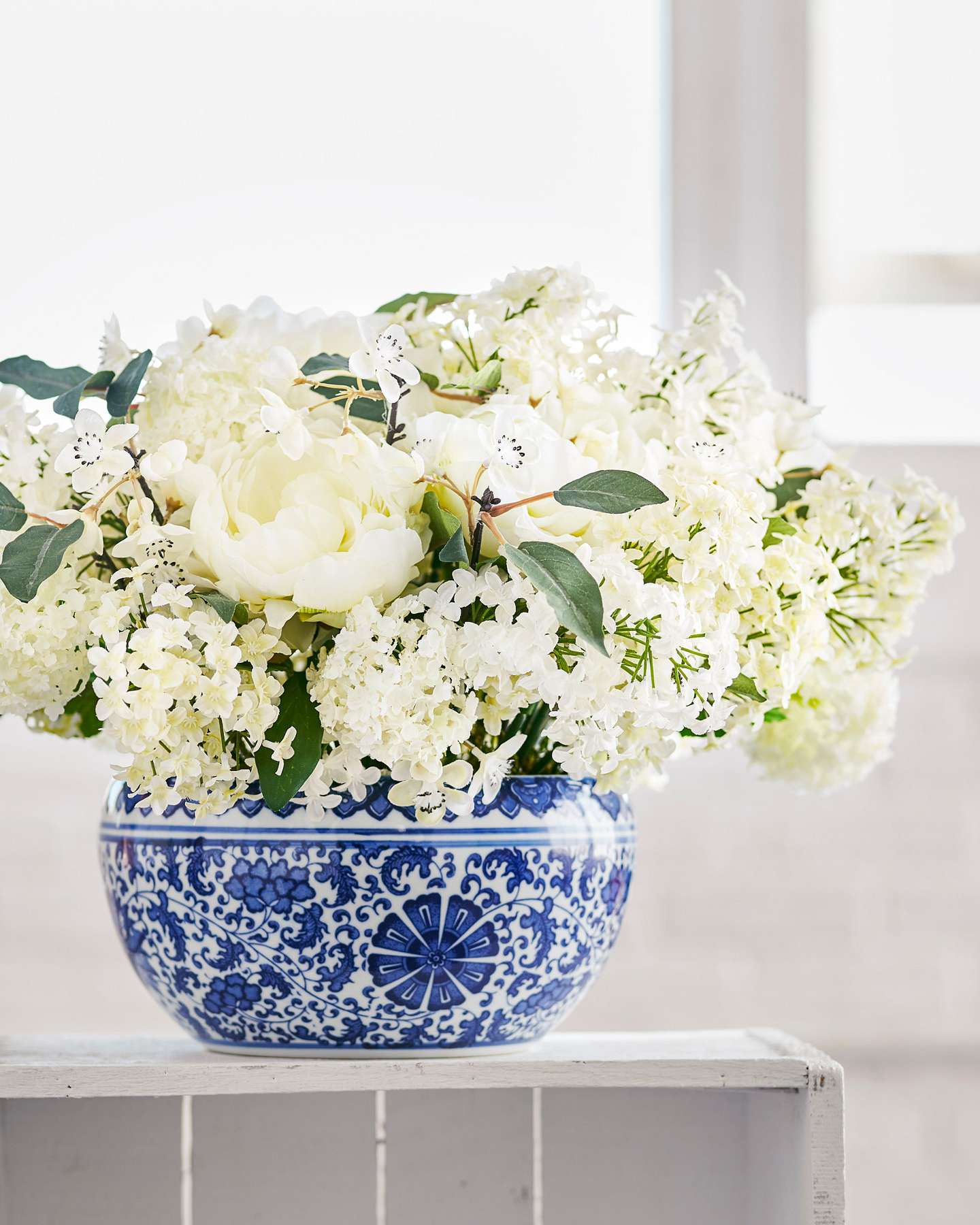 Balsam Hill Southern Charm Floral Arrangement in a Stylish Home Setting