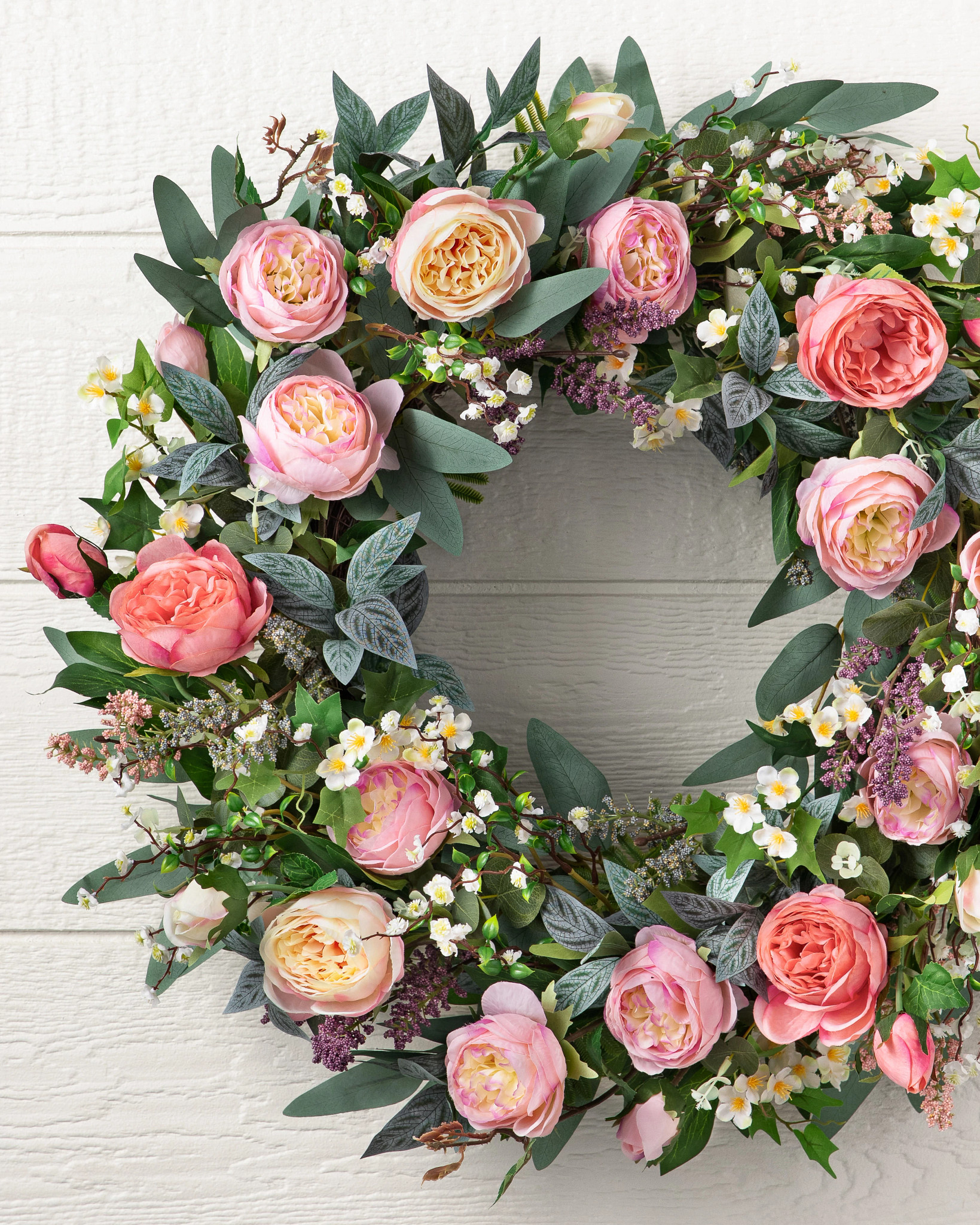 Outdoor Provence Rose Wreath