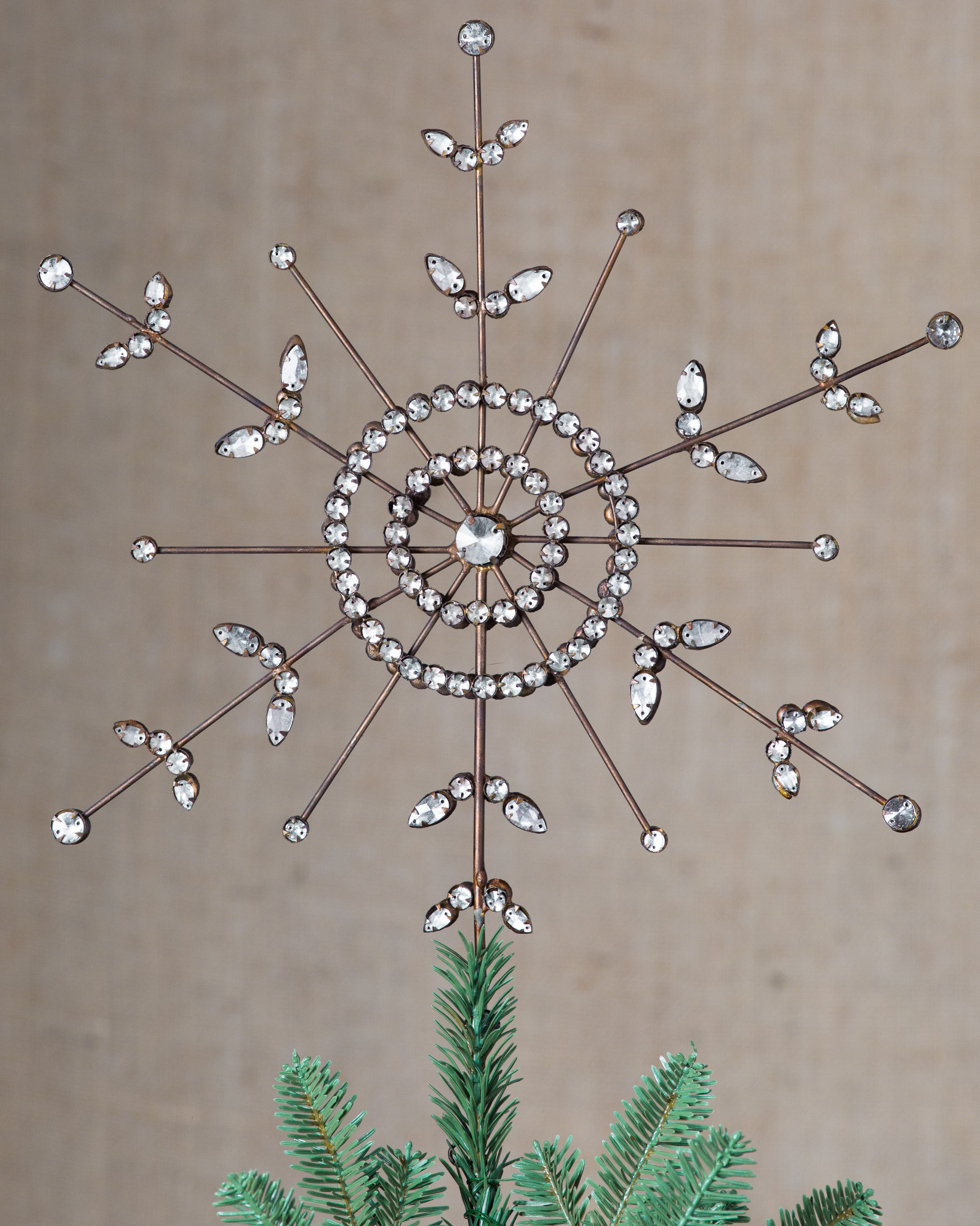 Antiqued Snowflake Tree Topper