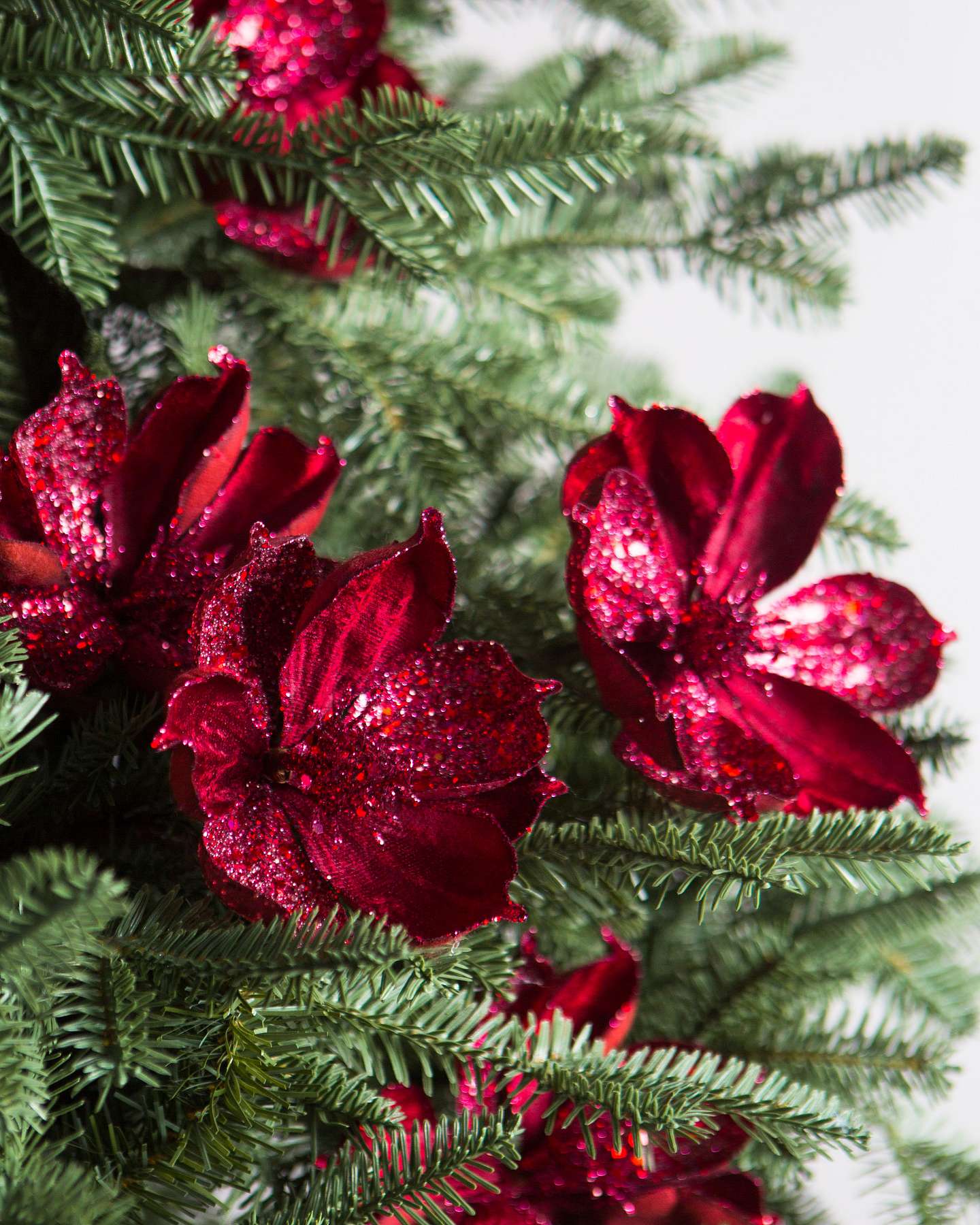 Balsam Hill Royal Celebration Artificial Christmas Tree Picks Closeup Detail