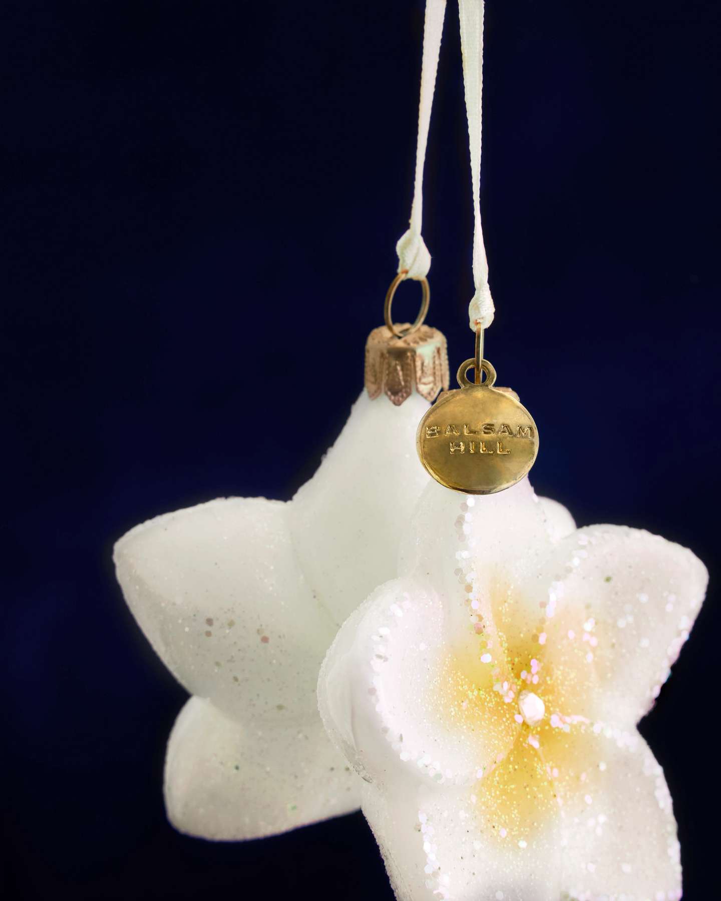Balsam Hill Studio Yellow Plumeria Ornament Featuring Crystals by Swarovski®