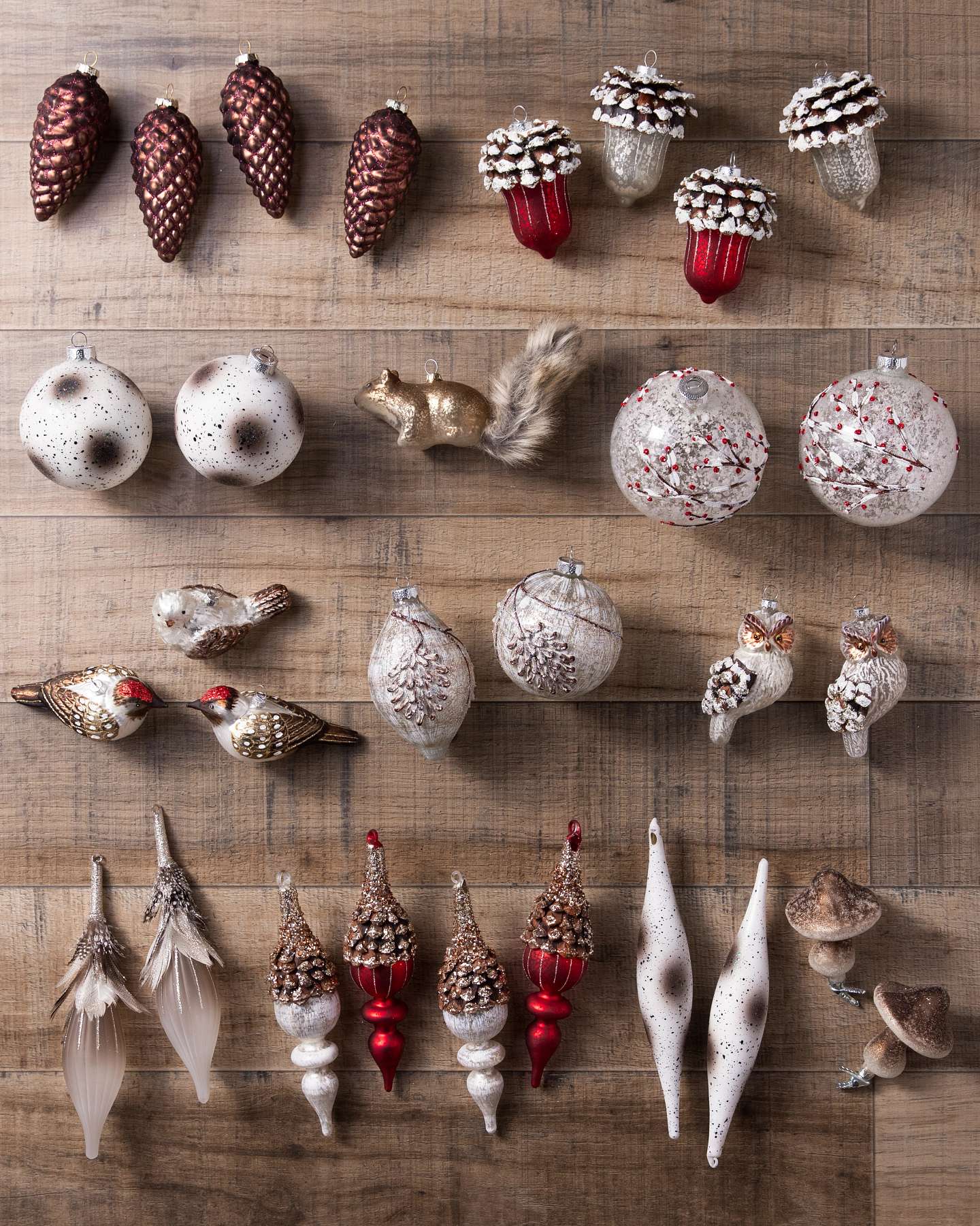 Balsam Hill Alpine Grove Baubles Set of 35 Festive Forest Charm