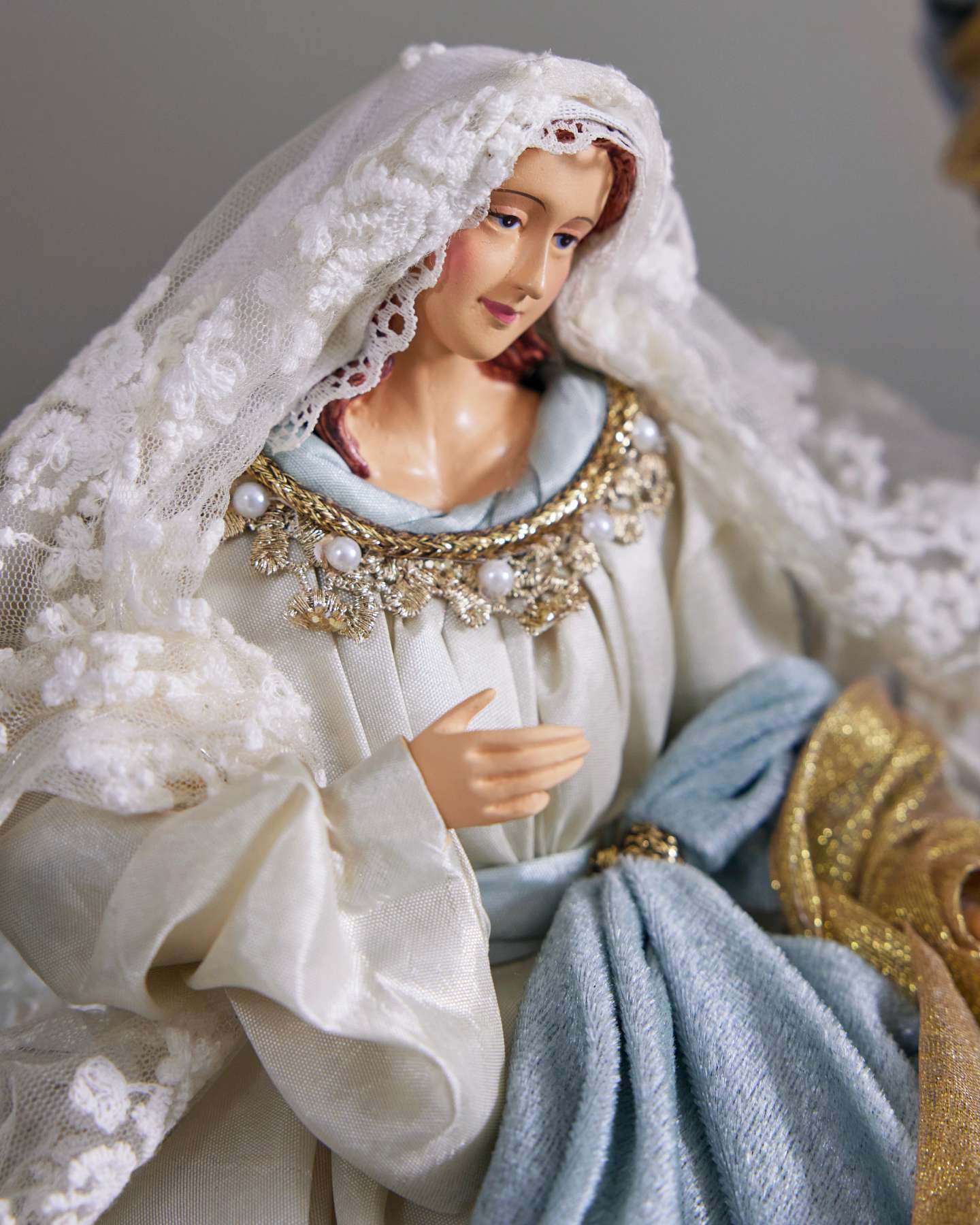 Blue & Gold Classic Nativity Set