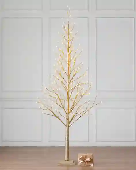 7英尺香槟发光LED树由Balsam Hill SSC设计欧宝体育com