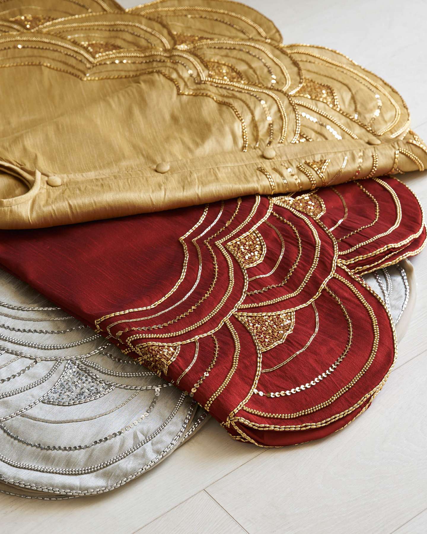 Elizabeth Beaded Tree Skirt by Balsam Hill Lifestyle 10