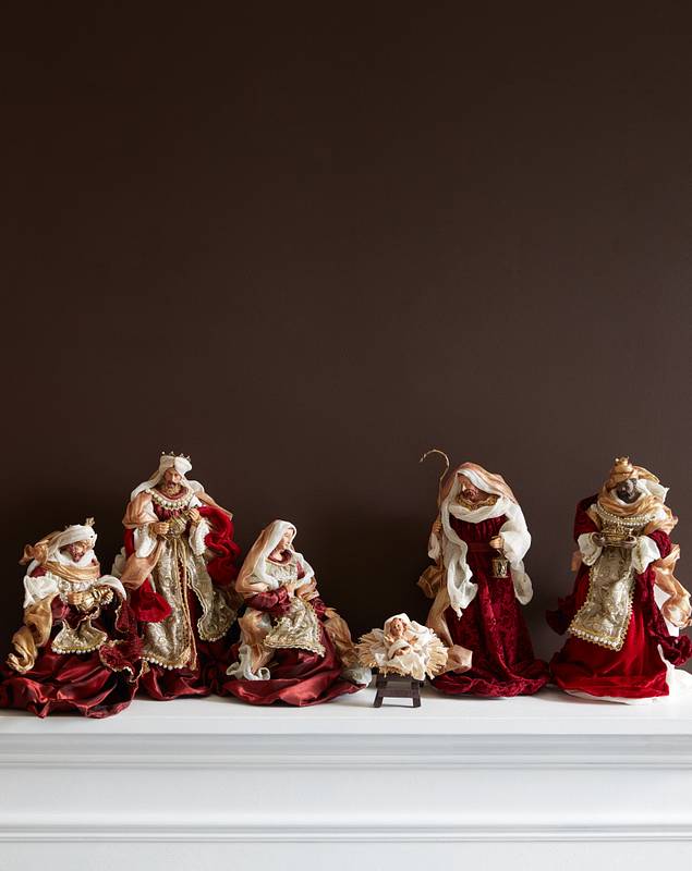 Burgundy & Gold Nativity Set by Balsam Hill Lifestyle