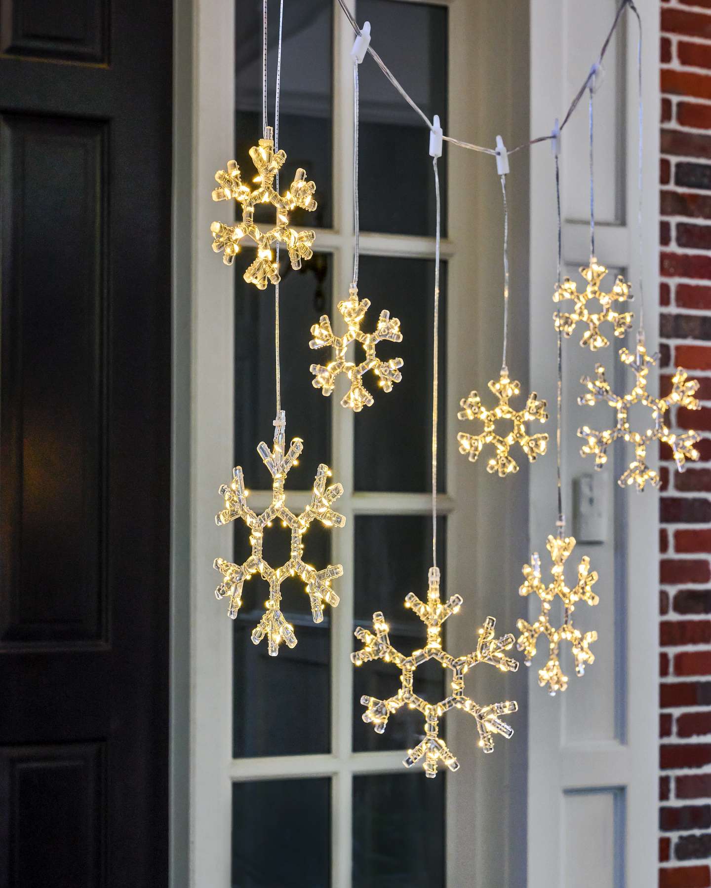 Outdoor Snowflake Light Strings, Set of 3