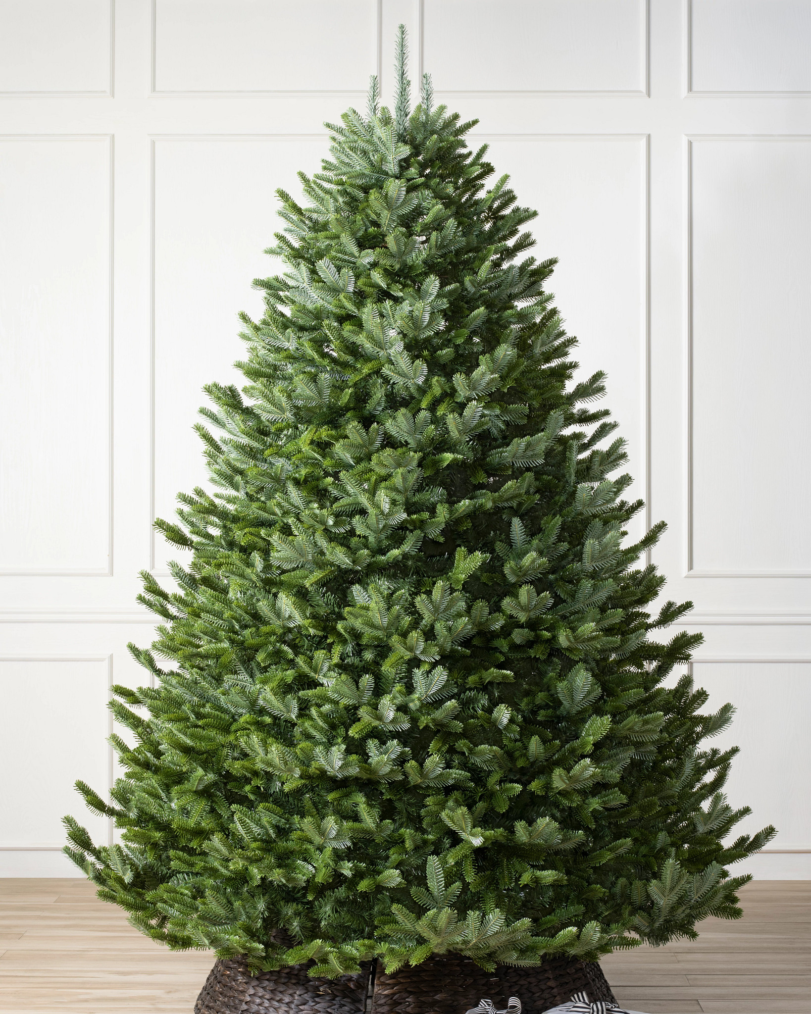 Artificial Christmas tree with a wide shape
