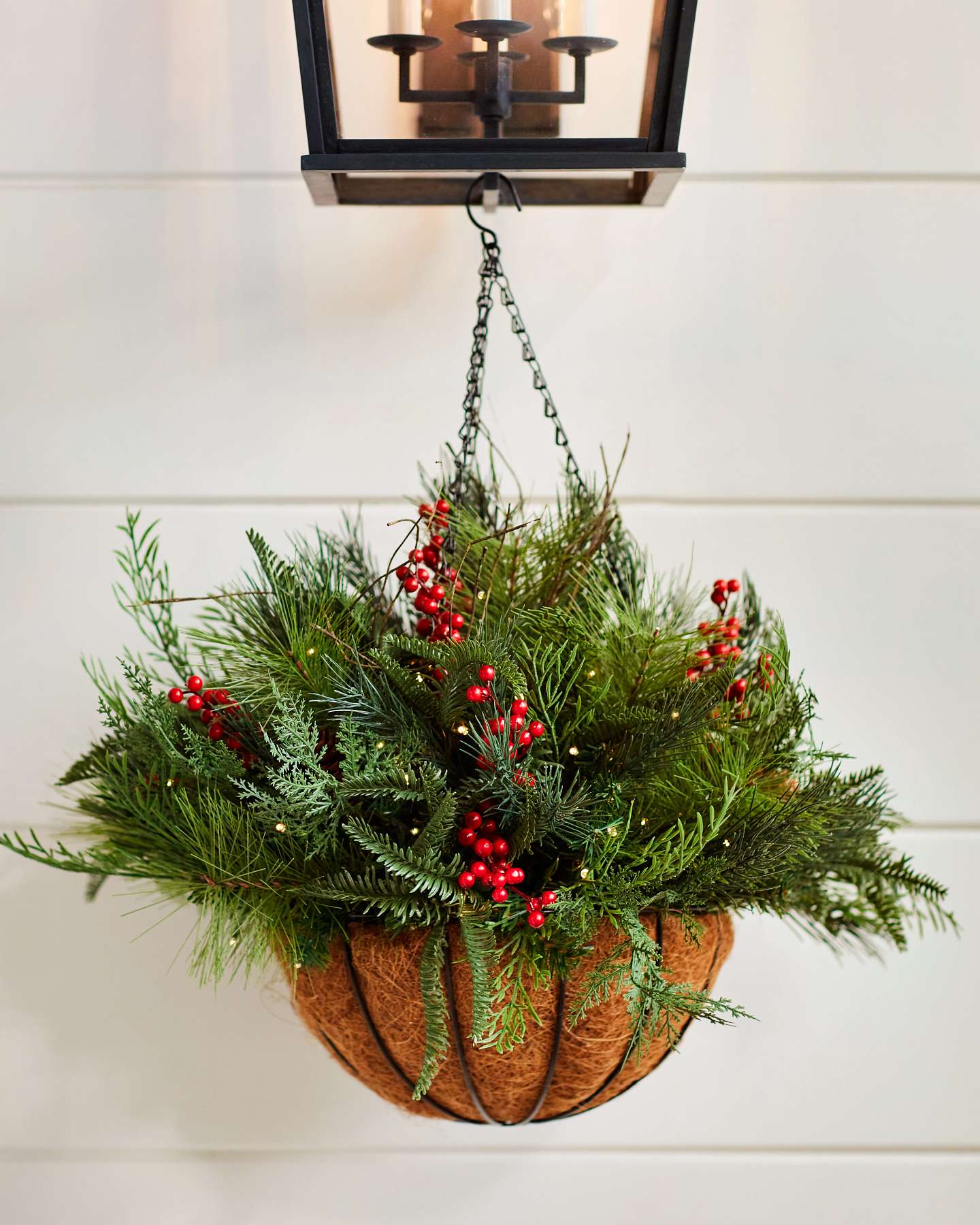 Balsam Hill Outdoor Red Berry Pine Artificial Christmas Foliage Festive Setup