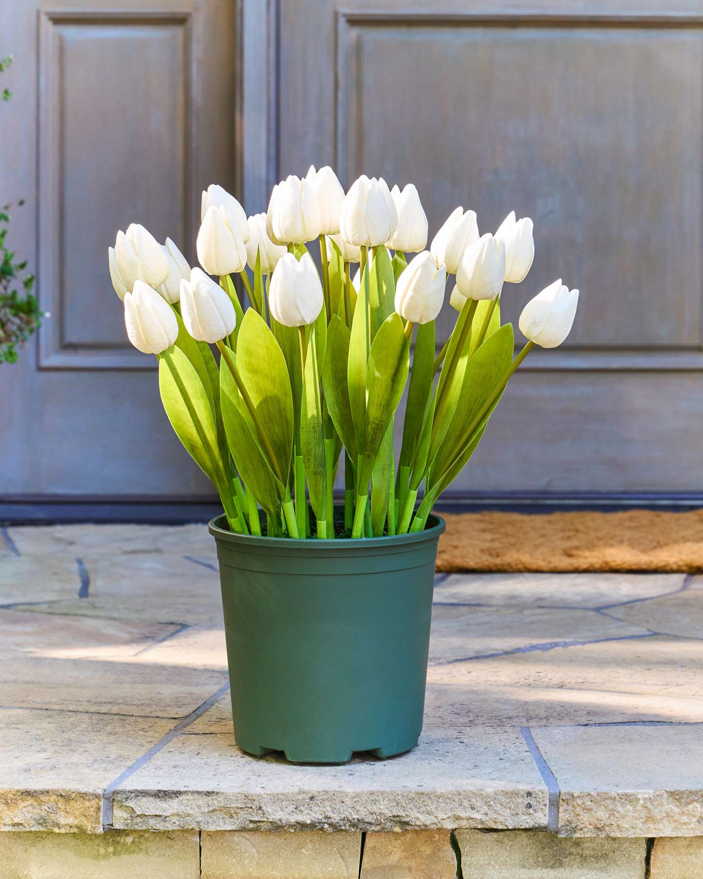 Balsam Hill Ivory Outdoor Tulip Garden Artificial Spring Foliage Single Special Feature Display