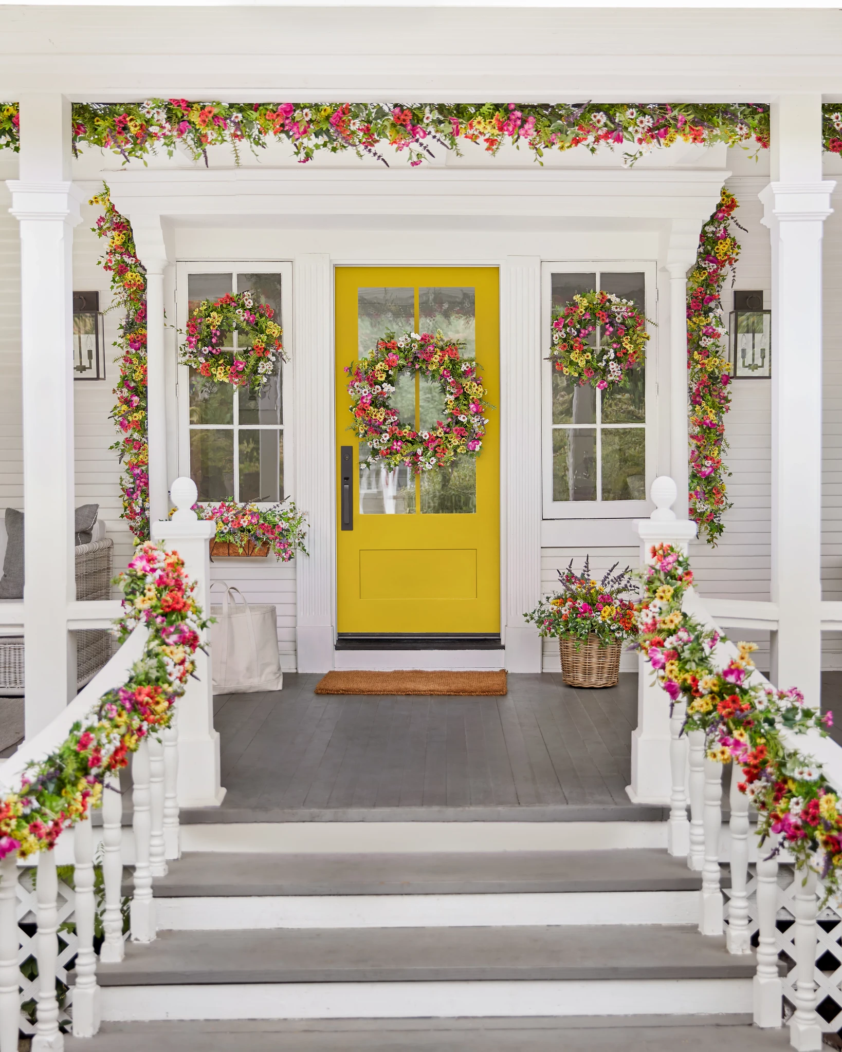 Outdoor Meadow Artificial Spring Window Box | Balsam Hill