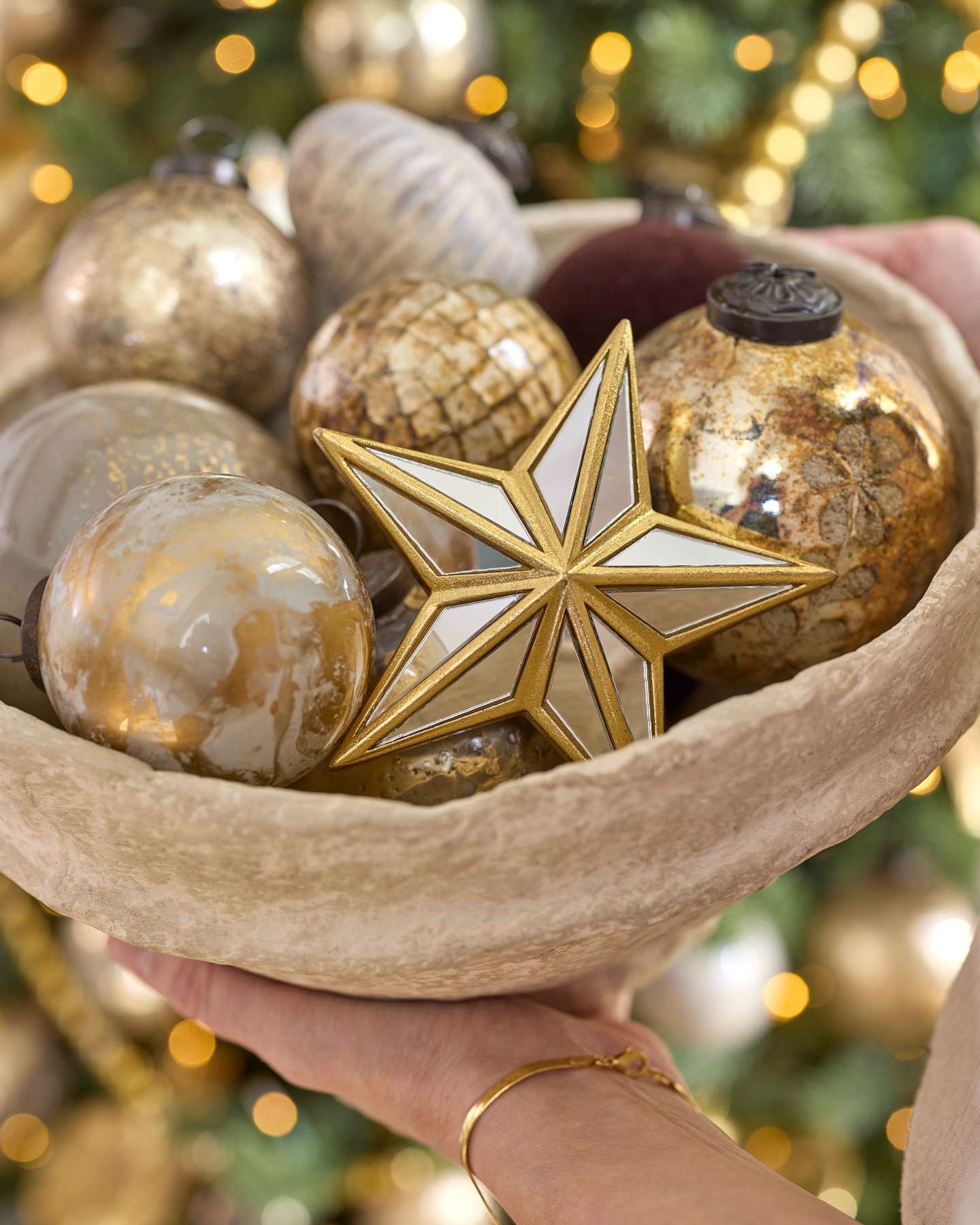 Mirrored Star Ornament Set