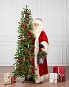 6\' Life-Size Santa with Christmas Candle Tree by Balsam Hill