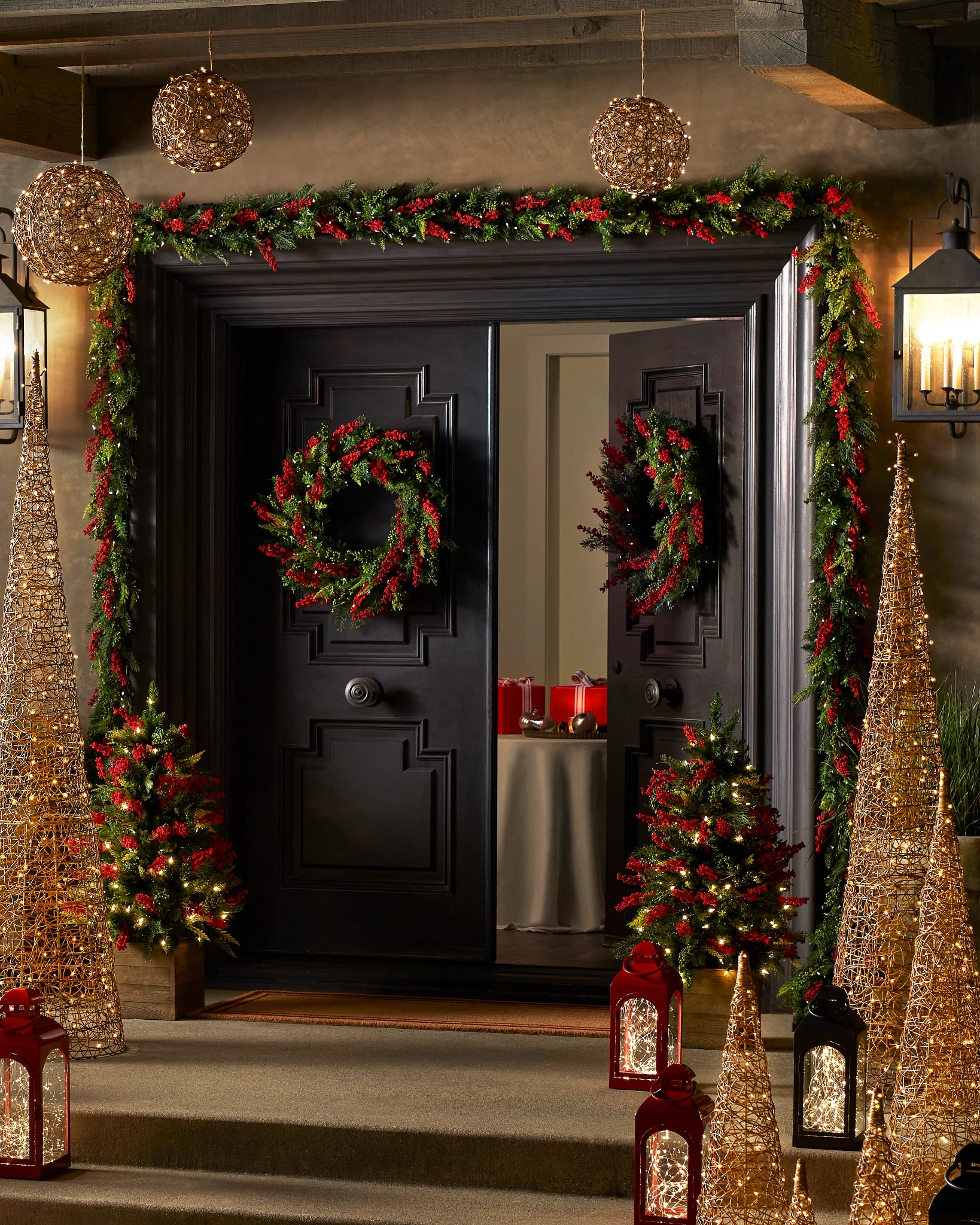 Outdoor Berry Burst Artificial Christmas Foliage | Balsam Hill