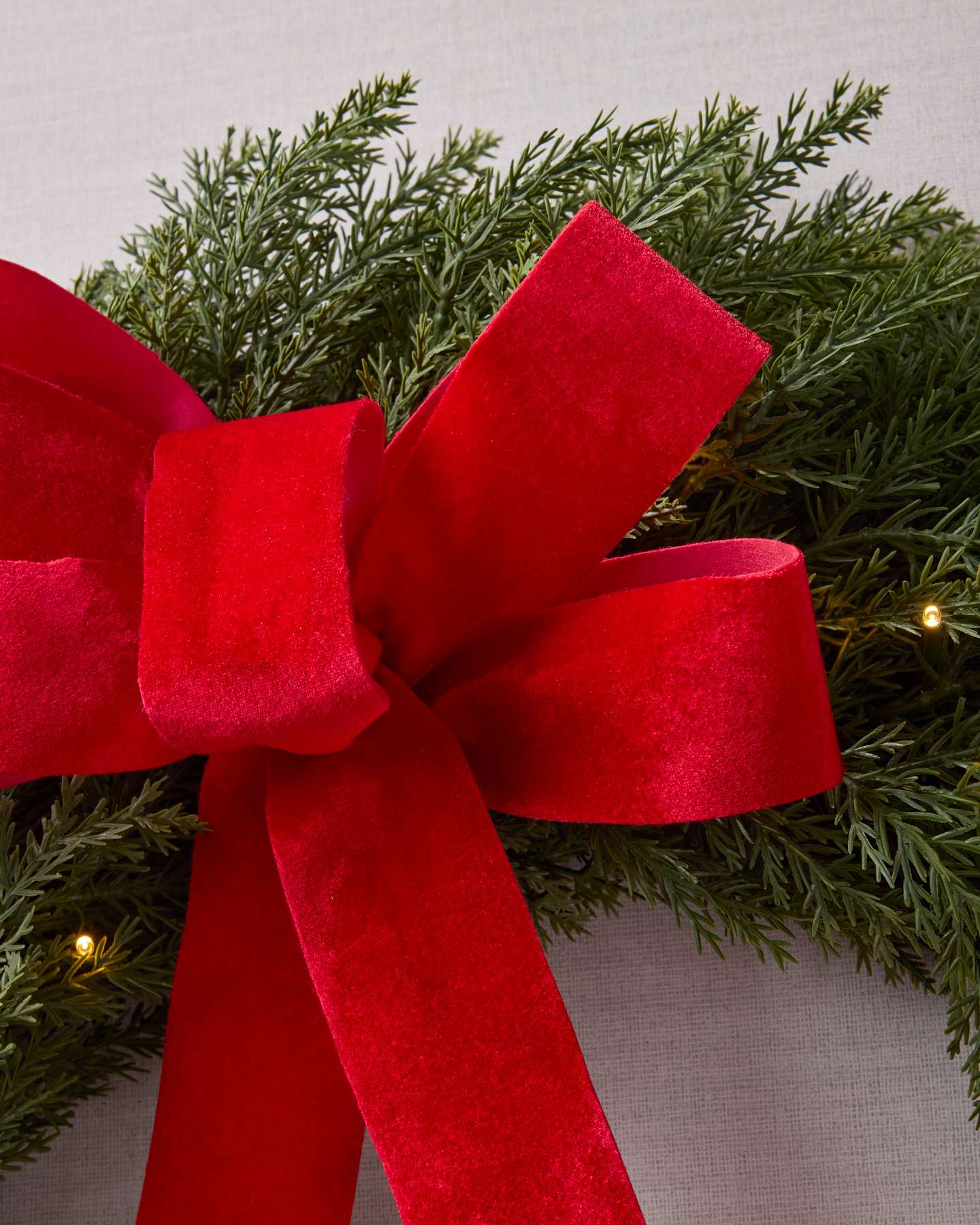 28" Real-Feel® Festive Crimson Cypress Wreath