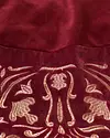 Wine Luxe Embroidered Velvet Tree Skirt by Balsam Hill Closeup 10
