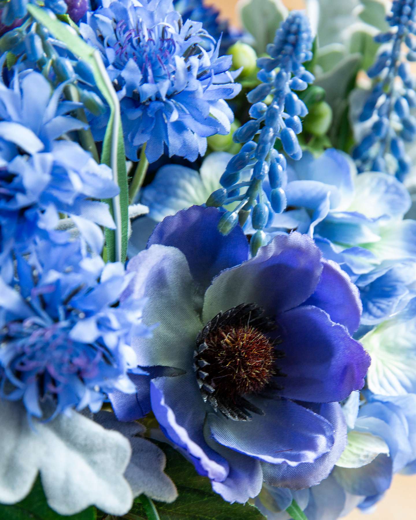 Balsam Hill Rhapsody in Blue Artificial Flower Arrangement Detailed View