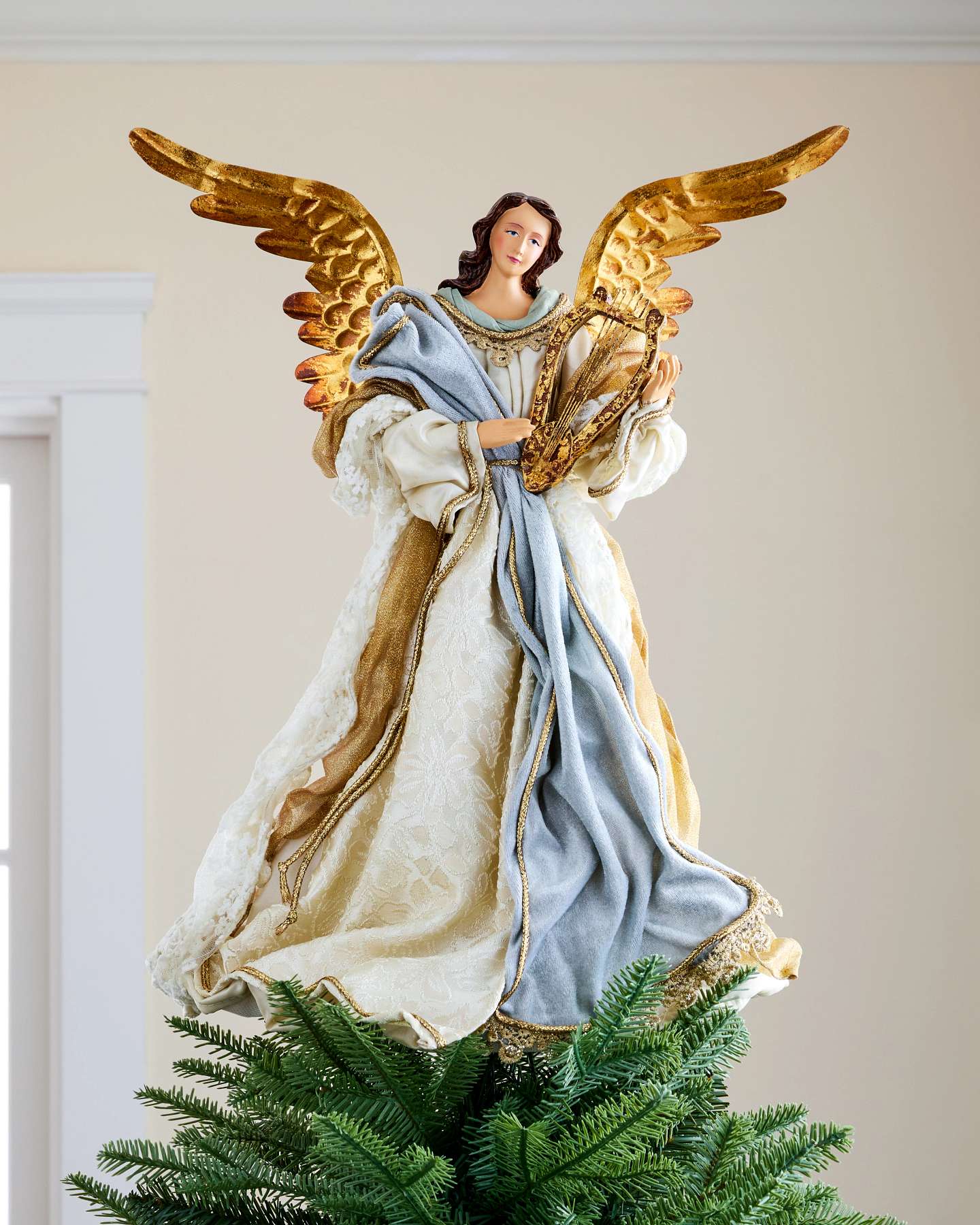 18" Beige Angel Tree Topper