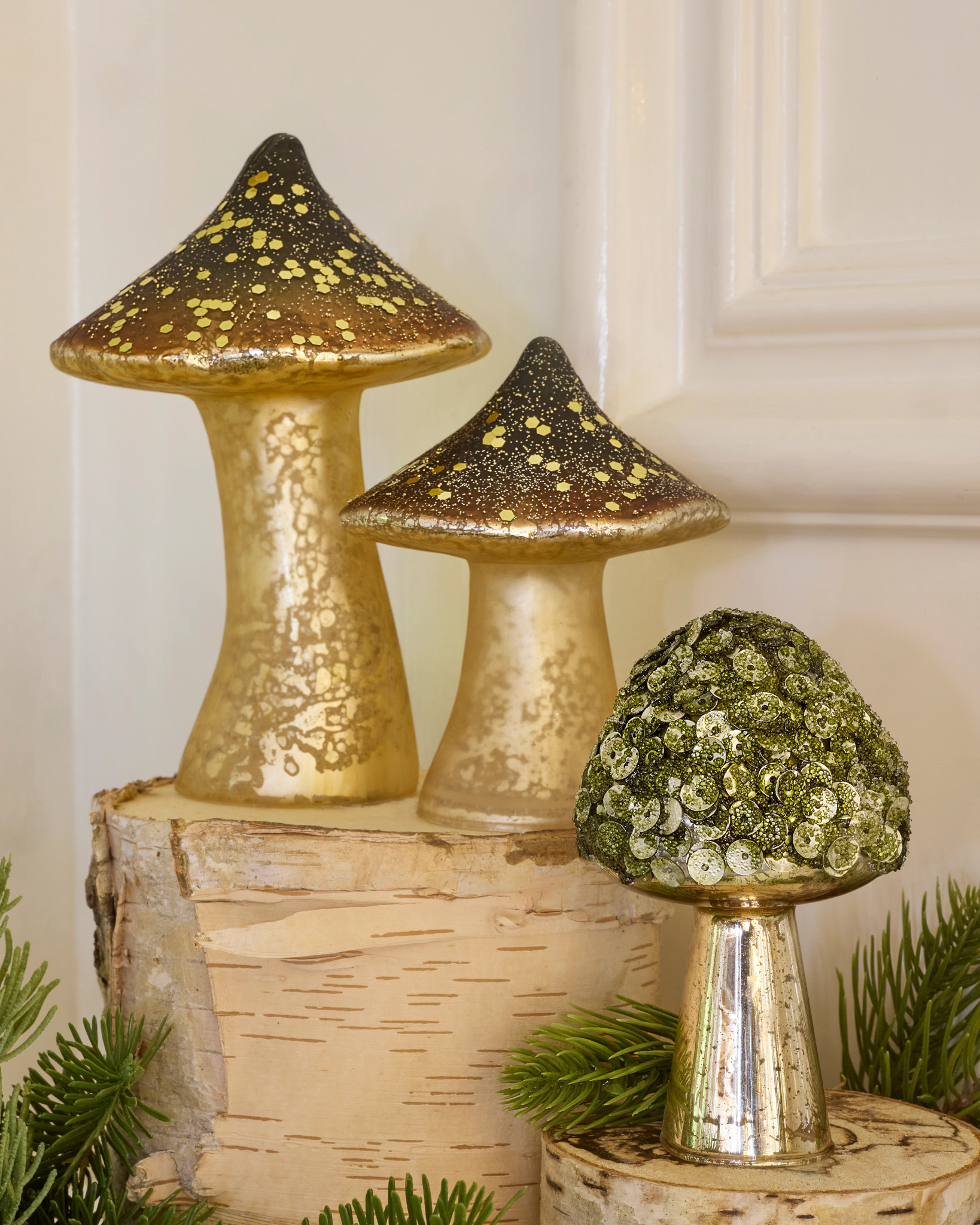 Woodland Glass Mushroom Set