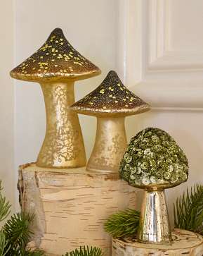 Woodland Glass Mushroom Set Woodland Glass Mushroom Set