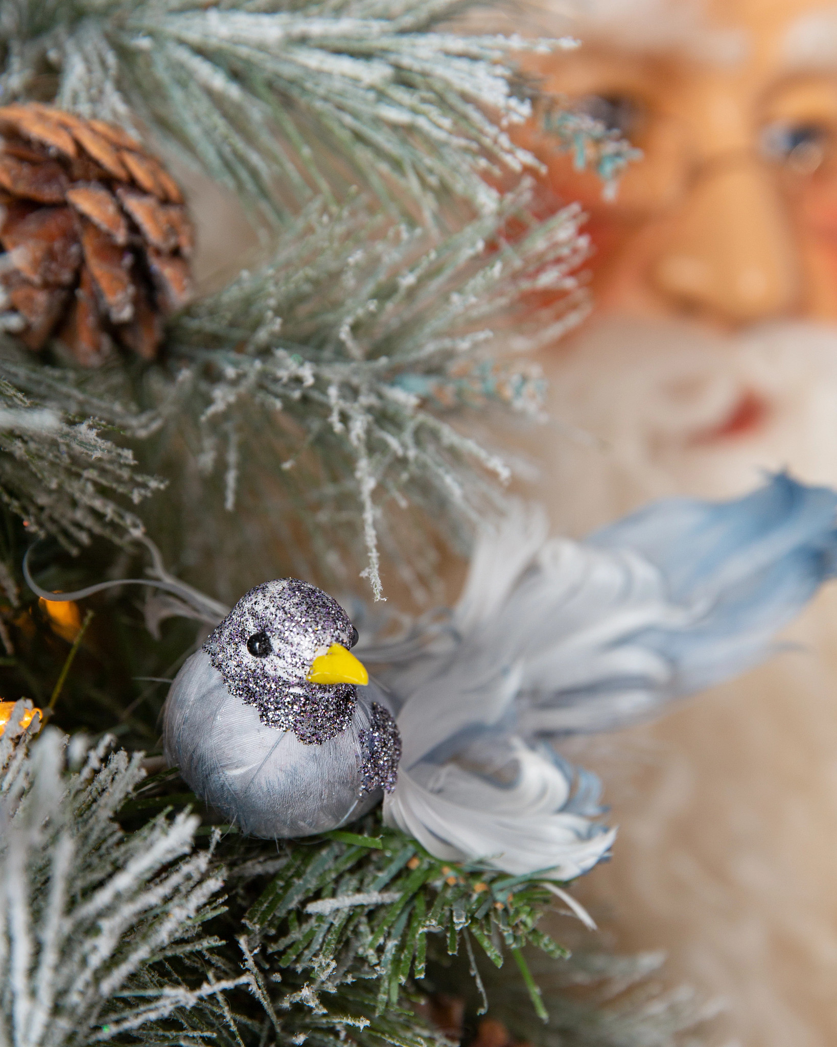 White Winter Frost Life Size Santa | Balsam Hill