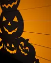 43in Outdoor Illuminated Jack O Lanterns Silhouette Closeup 10 by Balsam Hill