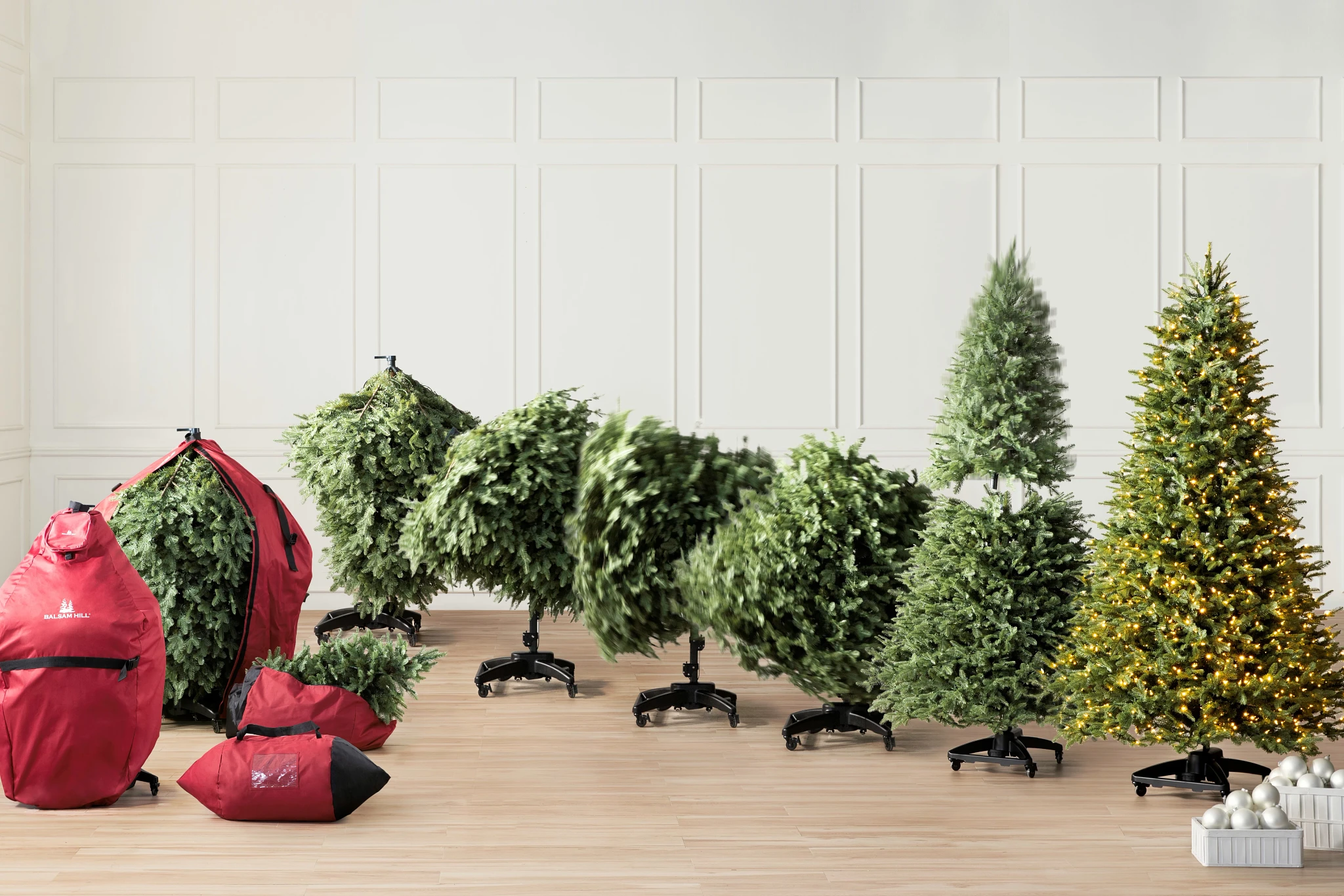 Balsam Hill Flip Tree from storage to set-up