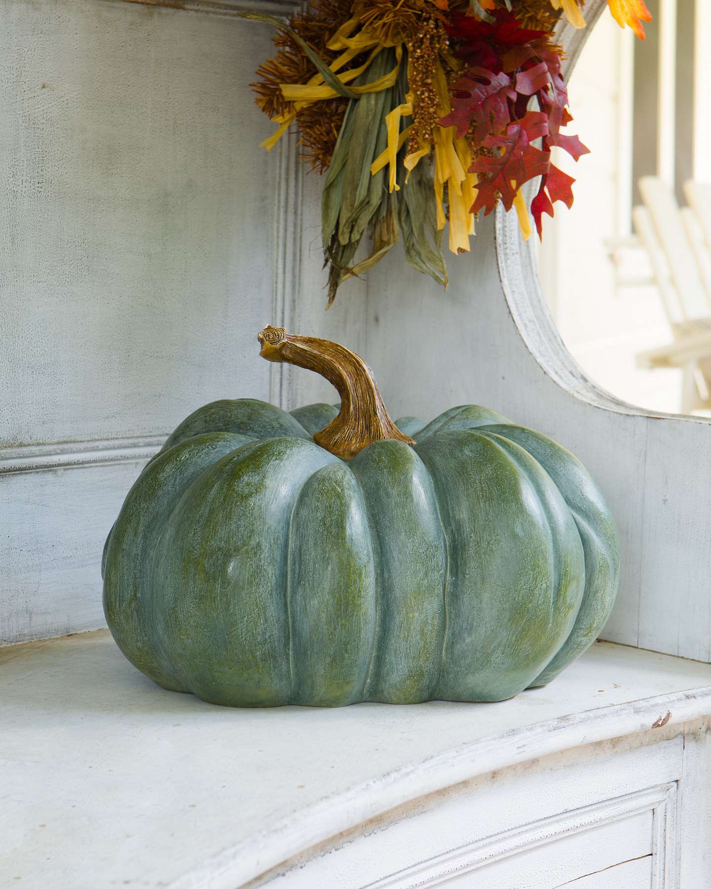 Balsam Hill Outdoor Heirloom Pumpkins Set of 3 Set Featuring Rustic Autumn Tones
