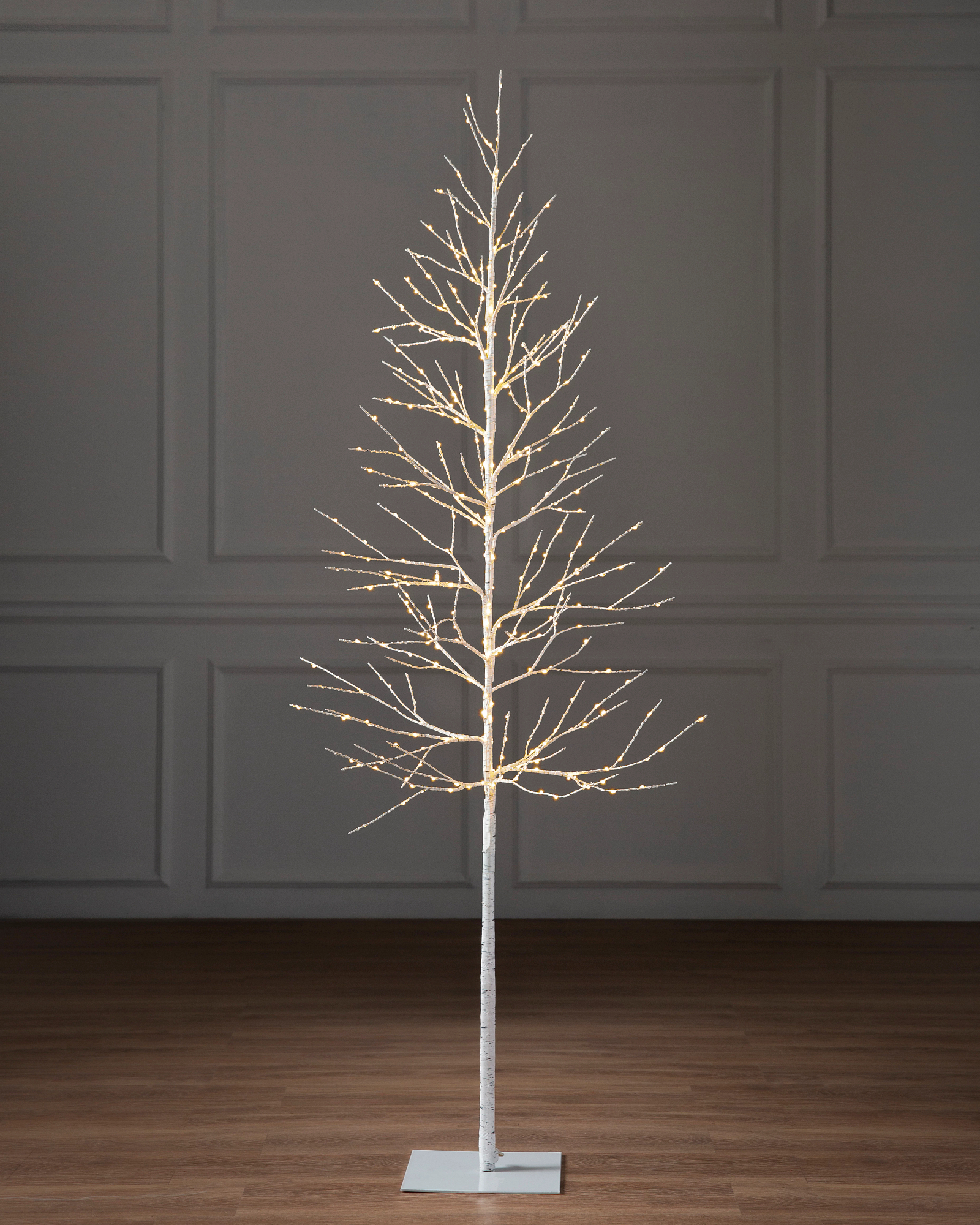 Outdoor lighted birch tree deals