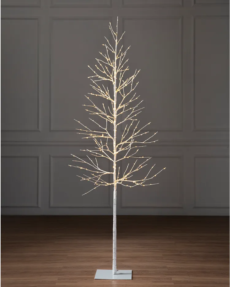 White birch christmas tree with lights deals