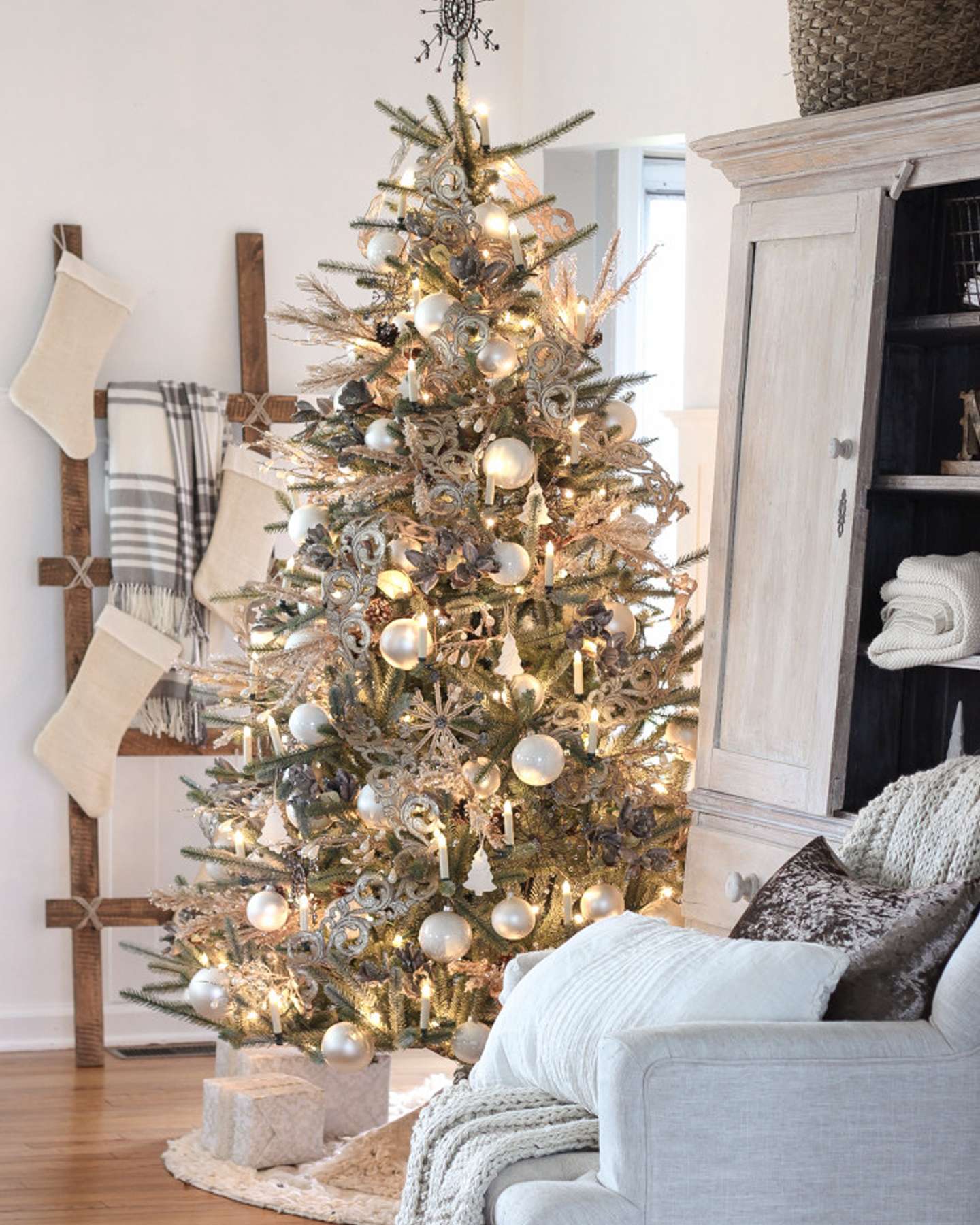 Balsam Hill Sanibel Spruce Artificial Christmas Tree Styled by Love Grows Wild Blog