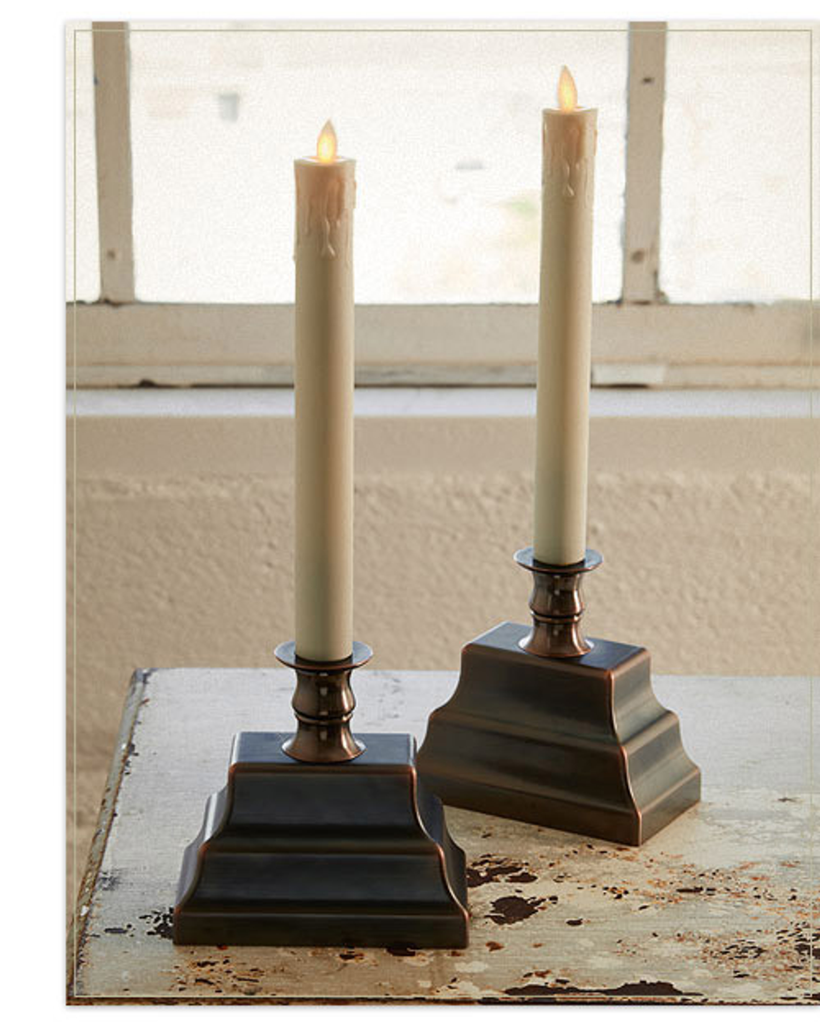 Miracle Flame LED Window Candles, Set of 2