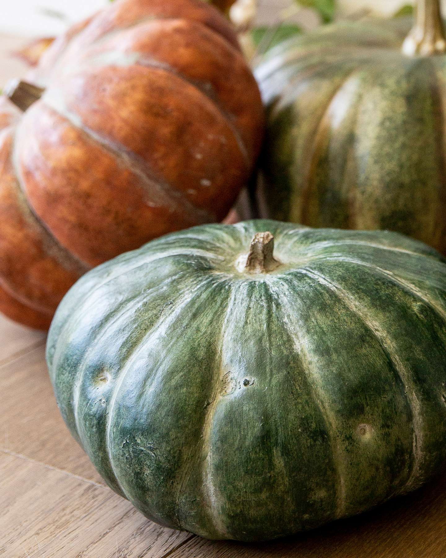 Balsam Hill Rustic Heirloom Pumpkins Set of 3 Closeup View