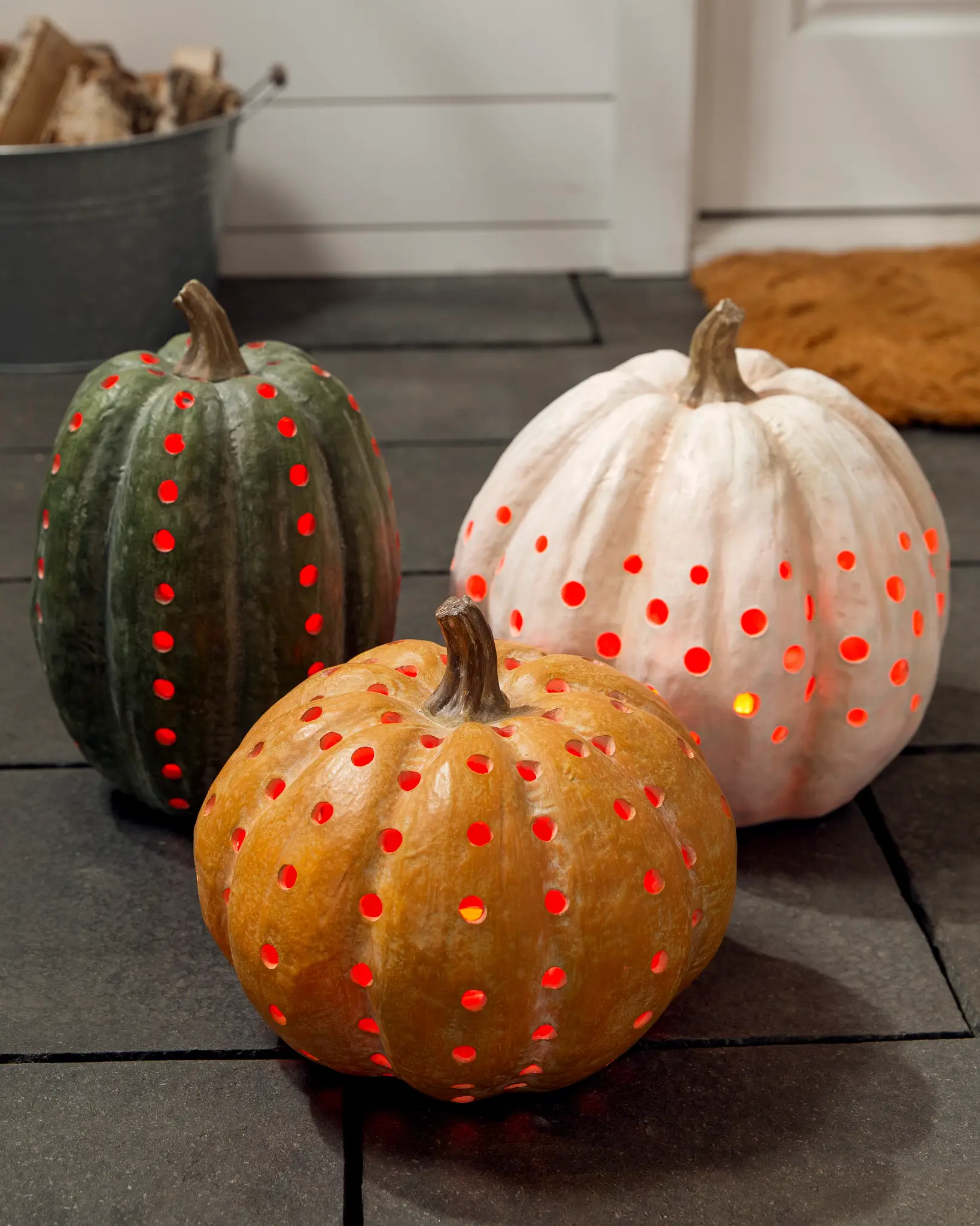 LED Cut-Out Pumpkins Halloween Decoration | Balsam Hill
