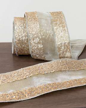 Champagne Sequined Ribbon Champagne Sequined Ribbon