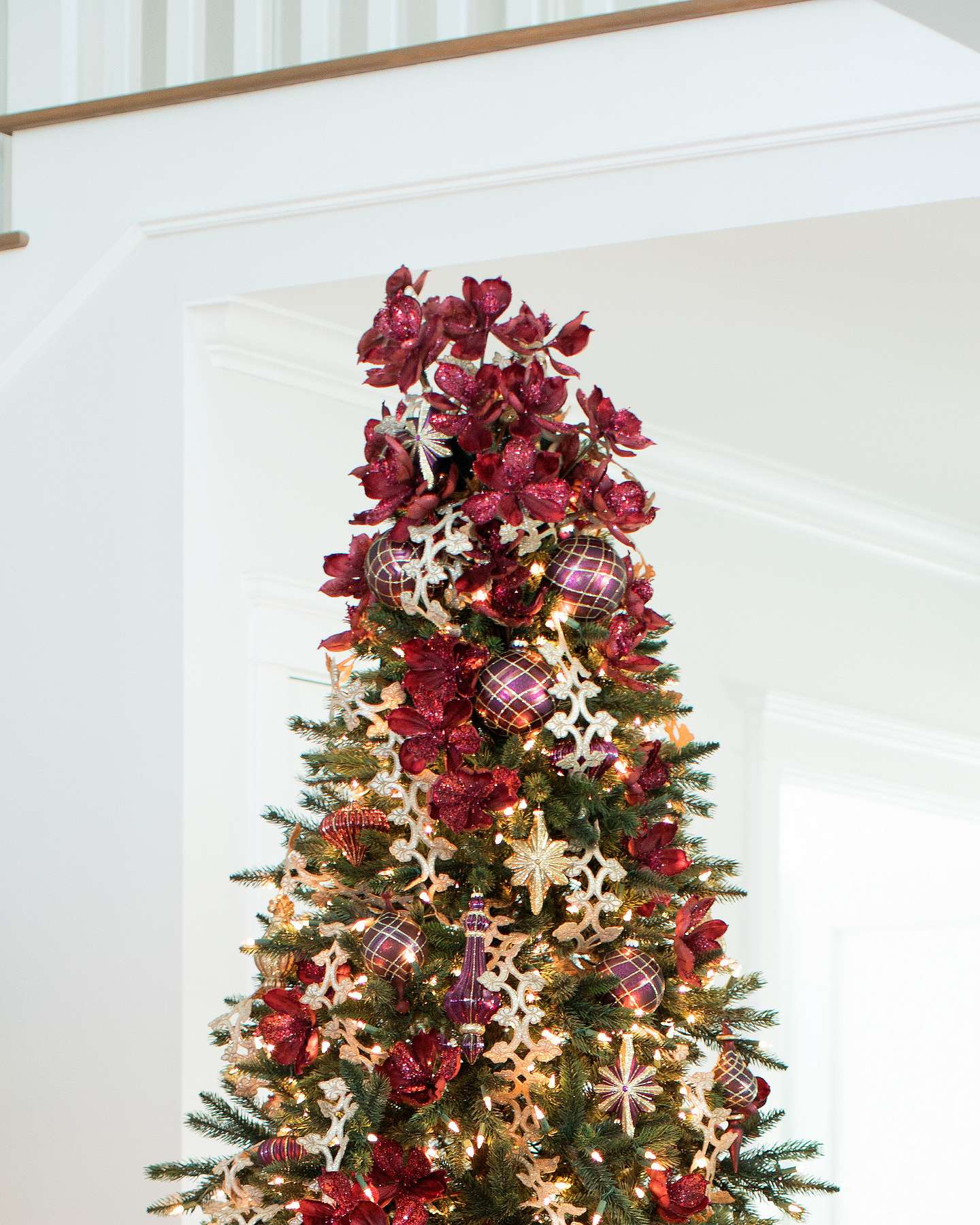 Balsam Hill Royal Celebration Artificial Christmas Tree Picks Festive Fireplace Display
