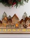 Wooden Christmas Village Advent Calendar by Balsam Hill Closeup 10