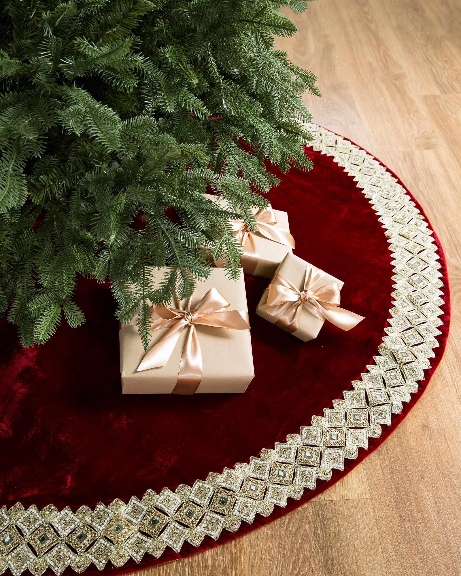 Biltmore Gilded Christmas Tree Skirts Balsam Hill