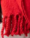 4ft x 6ft Red Mohair Throw by Balsam Hill Closeup 10