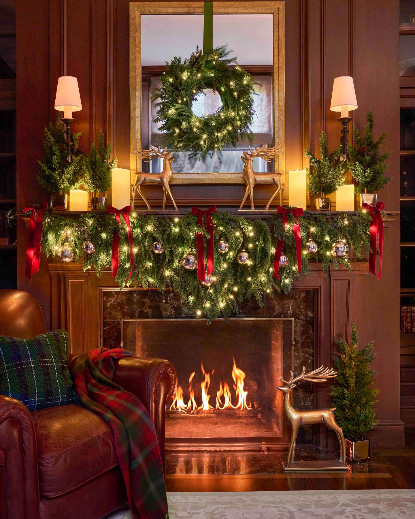 Real-Feel® Cypress Grove Wreath