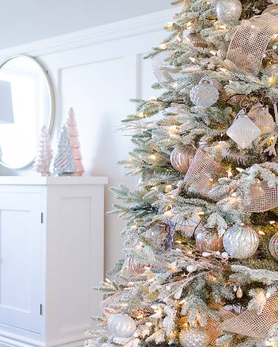 Frosted Fraser Fir® Narrow Artificial Christmas Tree | Balsam Hill