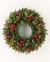 32 Clear LED BH Norway Spruce Holiday Wreath by Balsam  Hill SSC