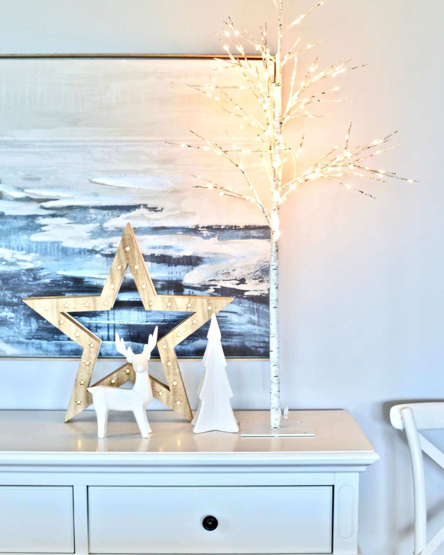 Balsam Hill Indoor Outdoor LED Winter Birch Christmas Tree Featured on ahousefullofsunshine.com