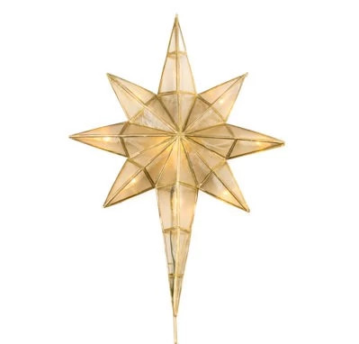 Lit Capiz Star Tree Topper