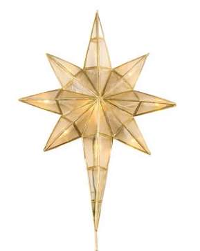 Lit Capiz Star Tree Topper Lit Capiz Star Tree Topper